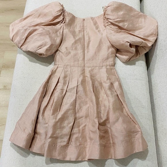 Aje Blush Pink Gathered mini Dress - Picture 3 of 10